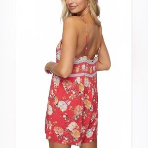O'Neill floral cottagecore boho beachy SoCal surfer relaxed short romper NWT S